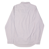 TOMMY HILFIGER Mens Shirt Red 90s Striped Long Sleeve L