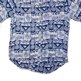 HIM COLLECTION Aztec Mens Shirt Blue Geometric M