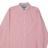 TOMMY HILFIGER Slim Fit Mens Shirt Red Spotted Long Sleeve L