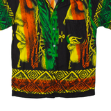 Aztec Mens Shirt Black Crazy Pattern M