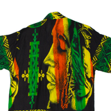 Aztec Mens Shirt Black Crazy Pattern M