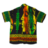 Aztec Mens Shirt Black Crazy Pattern M