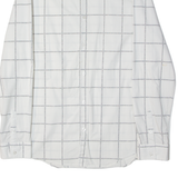 GUESS Slim Fit All Over Print Mens Shirt White Check Long Sleeve XL