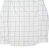 GUESS Slim Fit All Over Print Mens Shirt White Check Long Sleeve XL