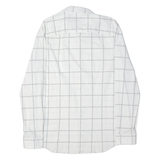GUESS Slim Fit All Over Print Mens Shirt White Check Long Sleeve XL