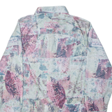 Womens Shirt Blue Crazy Pattern Long Sleeve M