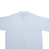 COLUMBIA Mens Shirt Blue Viscose Chevron XL