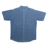 GARRY JEANS Mens Denim Shirt Blue M
