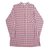 N40 Mens Shirt Maroon Striped Long Sleeve XL