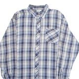 BREMO Mens Shirt Grey Plaid Long Sleeve XL