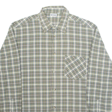 BREMO Mens Shirt Green Plaid Long Sleeve XL