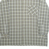 BREMO Mens Shirt Green Plaid Long Sleeve XL