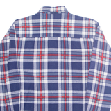 FUNNY BOY Mens Shirt Blue Plaid Long Sleeve L