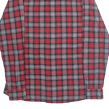 BRITISH INVASION Mens Flannel Shirt Red Plaid Long Sleeve M