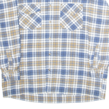 DYNAM OUTDOOR Mens Flannel Shirt Blue Plaid Long Sleeve M
