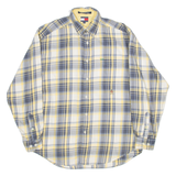 TOMMY HILFIGER Mens Shirt Yellow Check Long Sleeve M