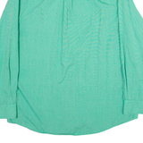 CHAPS Easy Care Mens Plain Shirt Green Long Sleeve L