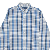 NAUTICA Mens Shirt Blue 90s Check Long Sleeve S
