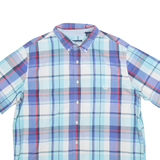 CHAPS Easy Care Mens Shirt Blue Check XL