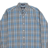 NAUTICA Mens Shirt Blue Check Long Sleeve L