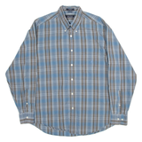 NAUTICA Mens Shirt Blue Check Long Sleeve L