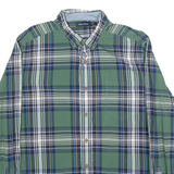 NAUTICA Mens Shirt Green Check Long Sleeve L