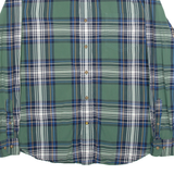 NAUTICA Mens Shirt Green Check Long Sleeve L