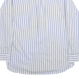 CHAPS Mens Shirt Blue 90s Striped Long Sleeve M