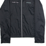 COLUMBIA Crater Lake Womens Rain Jacket Black Nylon Hooded L
