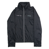 COLUMBIA Crater Lake Womens Rain Jacket Black Nylon Hooded L