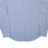 CALVIN KLEIN Fitted Mens Formal Shirt Blue Long Sleeve L