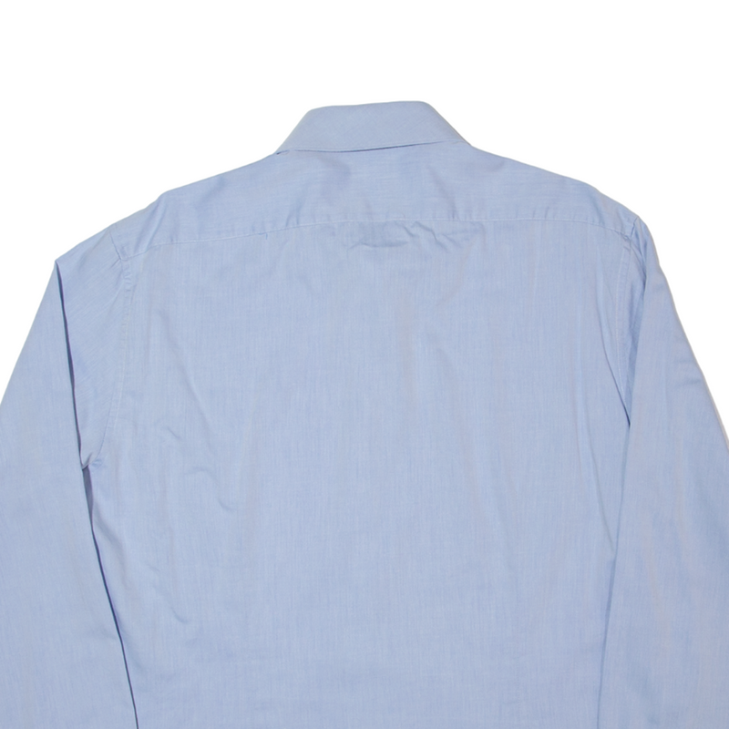 CALVIN KLEIN Fitted Mens Formal Shirt Blue Long Sleeve L