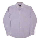 HUGO BOSS Mens Shirt Blue Check Long Sleeve L