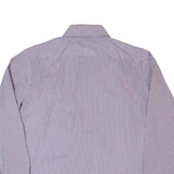 HUGO BOSS Mens Shirt Blue Check Long Sleeve L