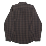 CALVIN KLEIN Slim Fit Mens Shirt Brown Check Long Sleeve XL