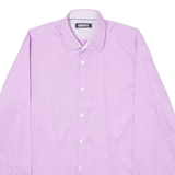 DKNY Mens Plain Shirt Pink Long Sleeve M