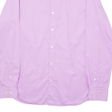 DKNY Mens Plain Shirt Pink Long Sleeve M