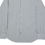 TOMMY HILFIGER Tailored Mens Shirt Grey Check Long Sleeve XL