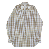 TOMMY HILFIGER Mens Shirt Brown Check Long Sleeve S