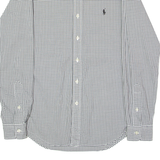 RALPH LAUREN Classic Fit Stretch Mens Shirt Black Check Long Sleeve XS