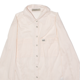 GUESS Womens Plain Shirt Pink Long Sleeve UK 4