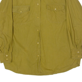 SALT AND PEPPER Womens Plain Shirt Green 90s Long Sleeve S