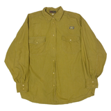 SALT AND PEPPER Womens Plain Shirt Green 90s Long Sleeve S