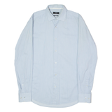 BOSS Gieson Mens Plain Shirt Blue Long Sleeve M