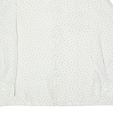 CLUB Mens Shirt White 80s Spotted Long Sleeve M