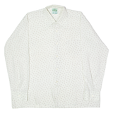 CLUB Mens Shirt White 80s Spotted Long Sleeve M