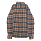 VANS Tailored Fit Mens Flannel Shirt Brown Check Long Sleeve S