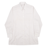 POSEIDON Mens Shirt Cream Striped Long Sleeve L