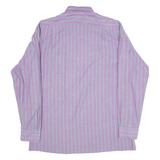 FASHION Mens Shirt Purple Striped Long Sleeve M