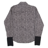 LEE COOPER Slim Mens Shirt Grey 90s Gingham Long Sleeve XL